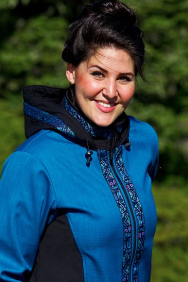 ARCTIC JACKET / (Softshell) / Ocean, Black, / Totem-Aqua (trim