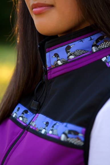 WOMEN'S KODIAK VEST / (Softshell) / Razzleberry, Black, / Loons