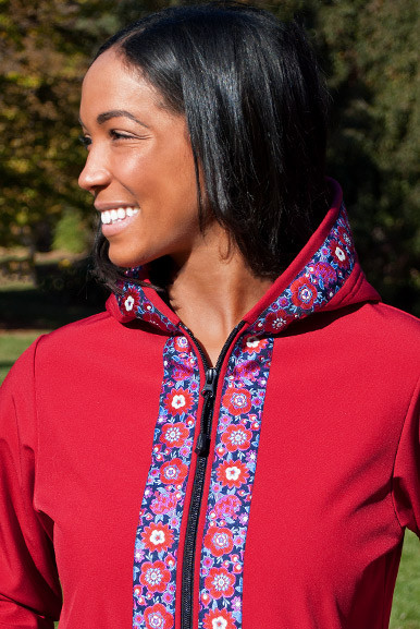 DENALI JACKET / (Softshell) / Ruby, / Cordova Bouquet (trim