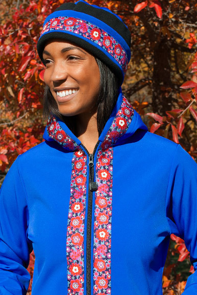 DENALI JACKET / (Softshell) / Pacific Blue, / Cordova Bouquet