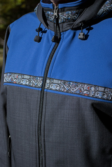 TUNDRA JACKET / (Softshell) / Raven, Bluestone, / Totem-BlueGrey