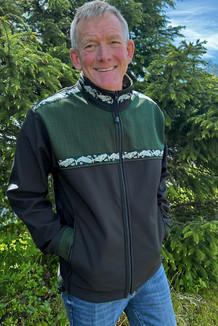KODIAK JACKET / (Softshell) / Black, Fjord / Salmon-Green (trim)
