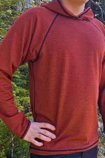 MEN'S HOODIE /   Cayenne (waffle-textured) 