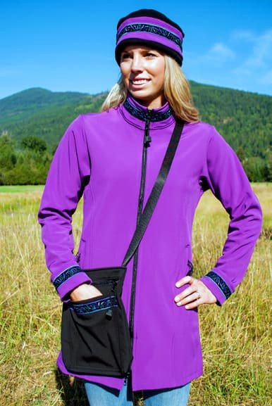 Shown with matching Purse & Aurora Hat