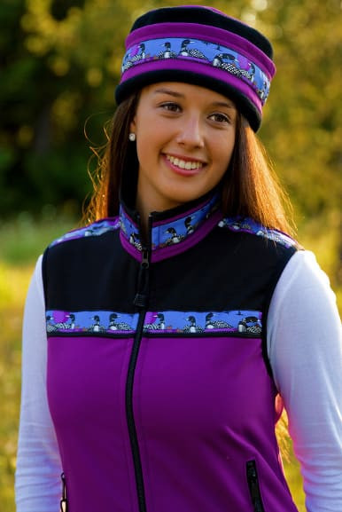 WOMEN'S KODIAK VEST / (Softshell) / Razzleberry, Black, / Loons