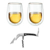 Zwilling White Wine Glasses & Opener Gift Set