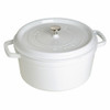 Staub Cast Iron 5.5 qt. White Round Cocotte