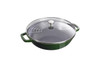 Staub Cast Iron 4.5 Quart Perfect Pan with Glass Lid - Basil