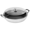 Staub Cast Iron 3 1/2 qt. Braiser with Glass Lid - White