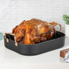 Viking 3-Ply Copper 16 X 13 inch Roaster with 2 Piece Carving Set