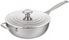 Le Creuset Nonstick Stainless Steel 3.5 Quart Saucier Pan with Lid