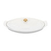 Le Creuset 1.7qt Fish Baker - White with Gold Knob