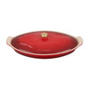 Le Creuset 1.7qt Fish Baker - Cerise with Gold Knob