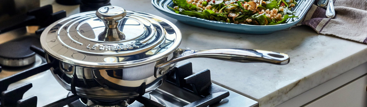 Le Creuset Stainless Steel 3.5-Quart Saucier Pan