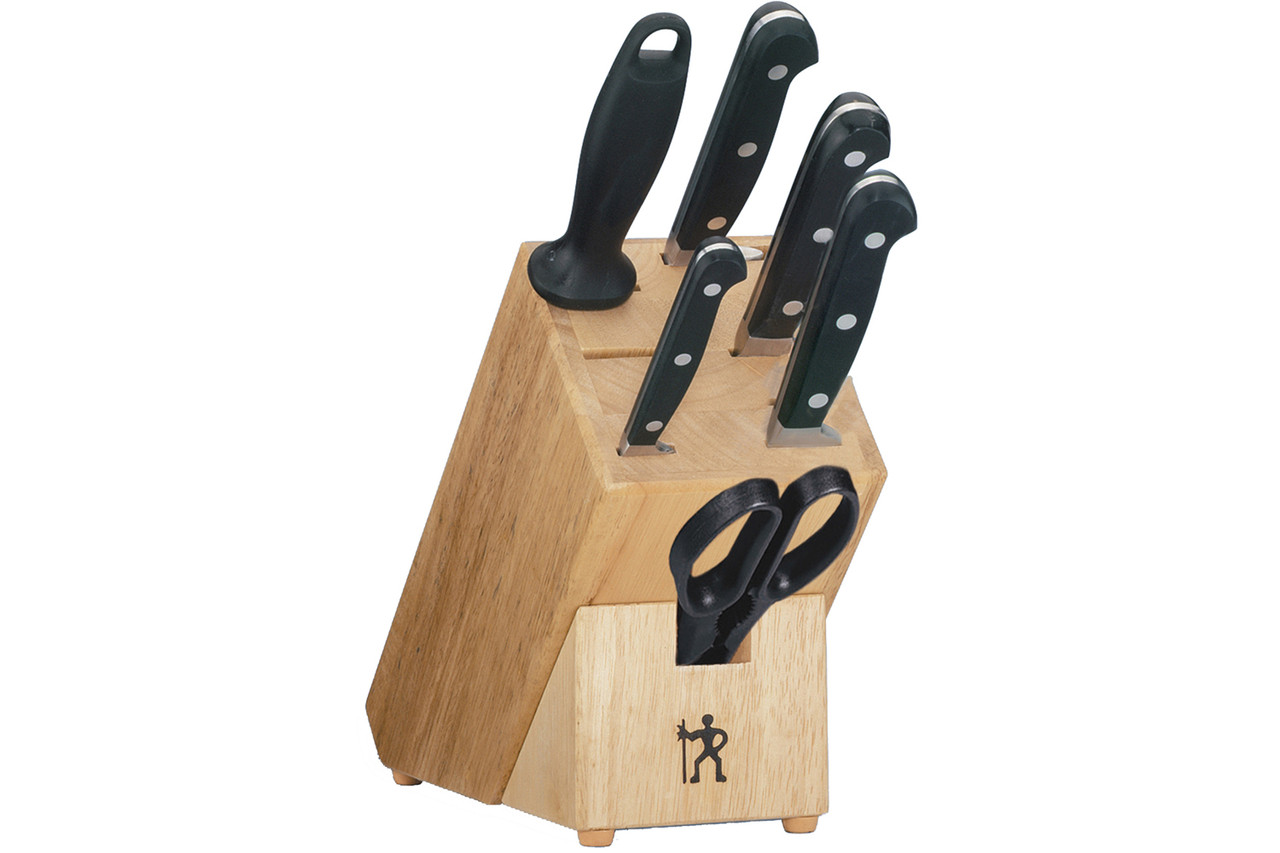 SCANPAN CLASSIC Knife Set Stainless Steel Handle 7pc Knife Block Set