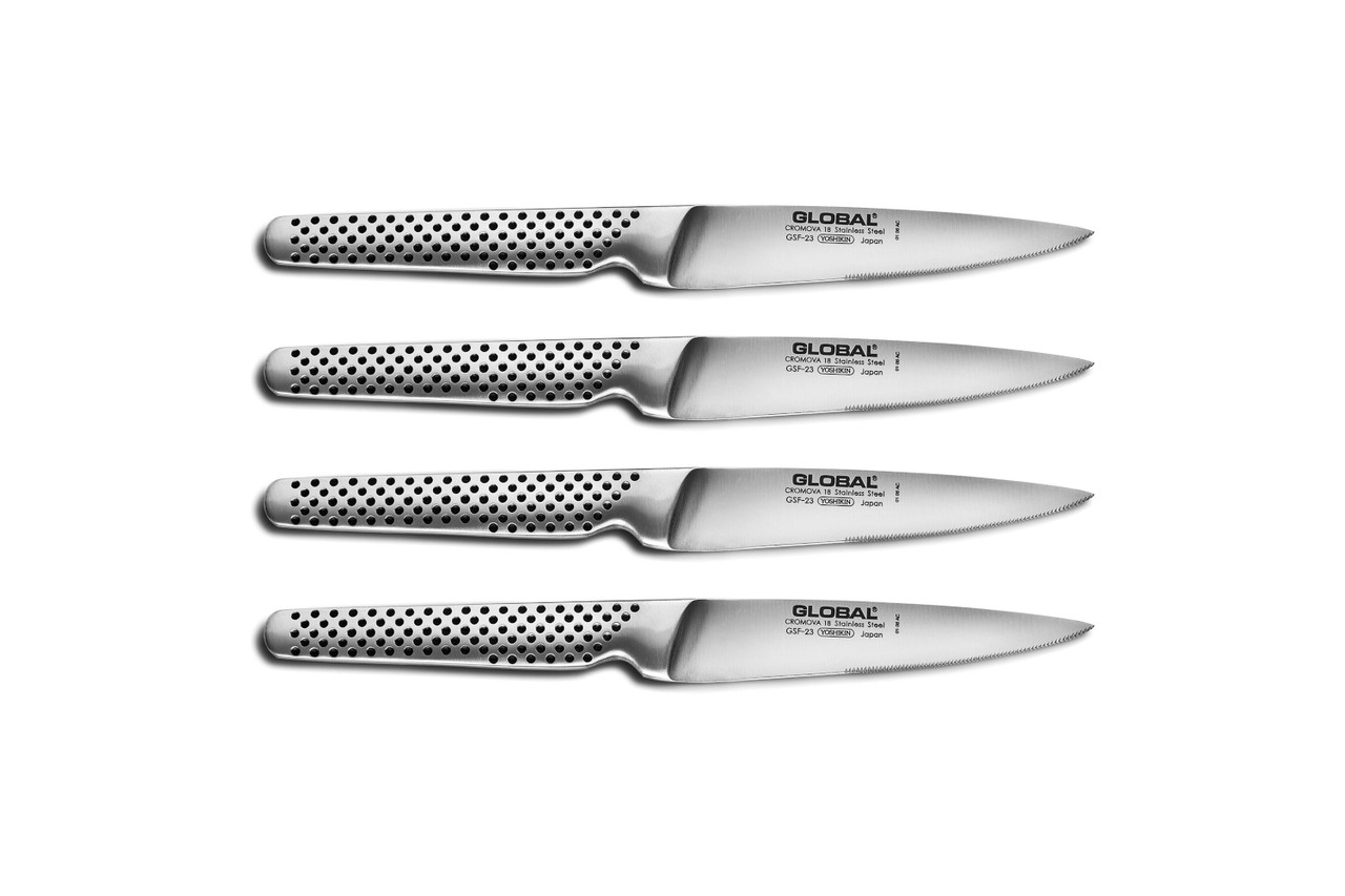 Global GTF-4001 Four Piece Steak Knife Set - (GTF-001)