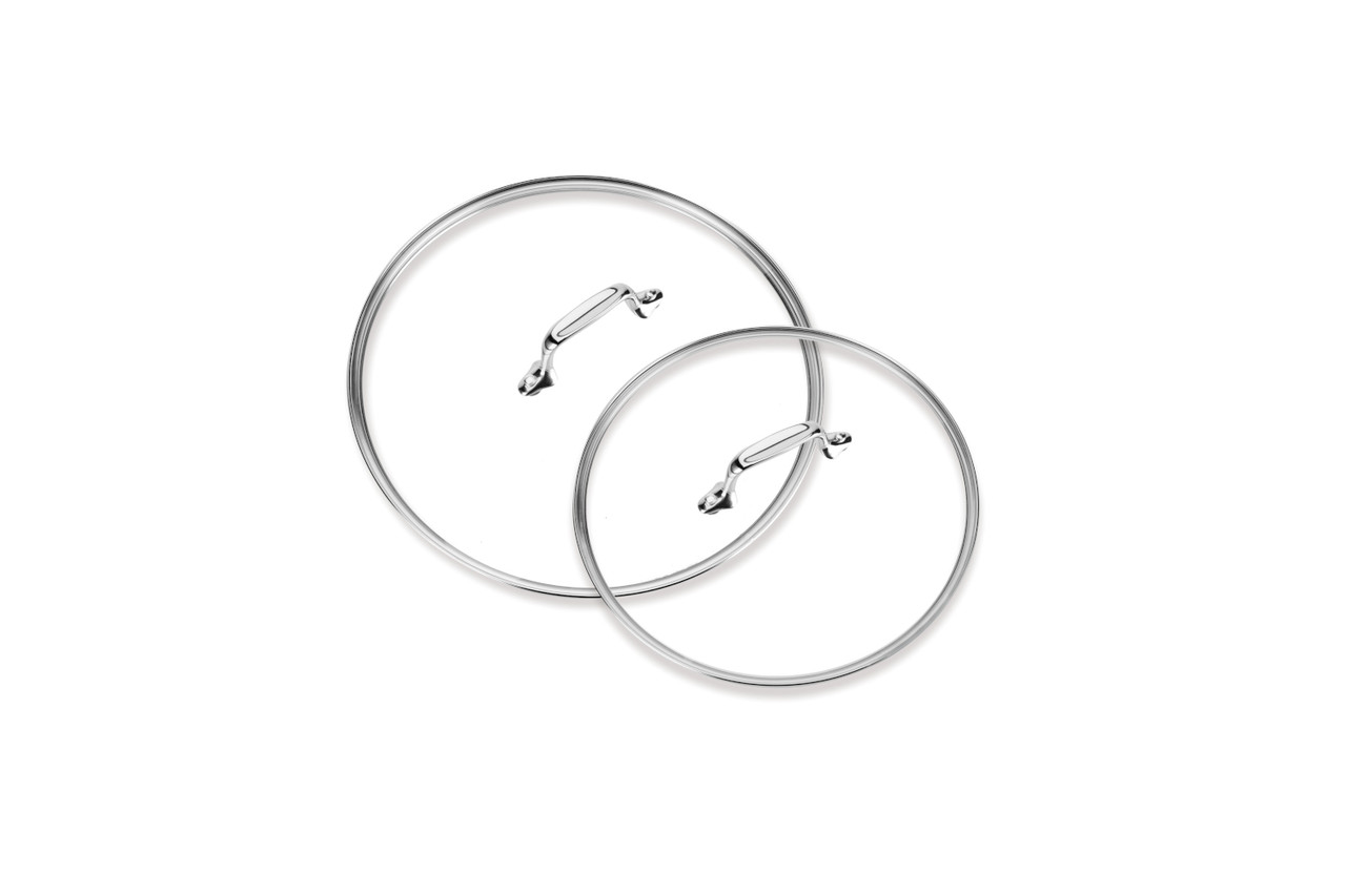 All-Clad HA1 Hard Anodized 10 & 12 inch Glass Lid Set