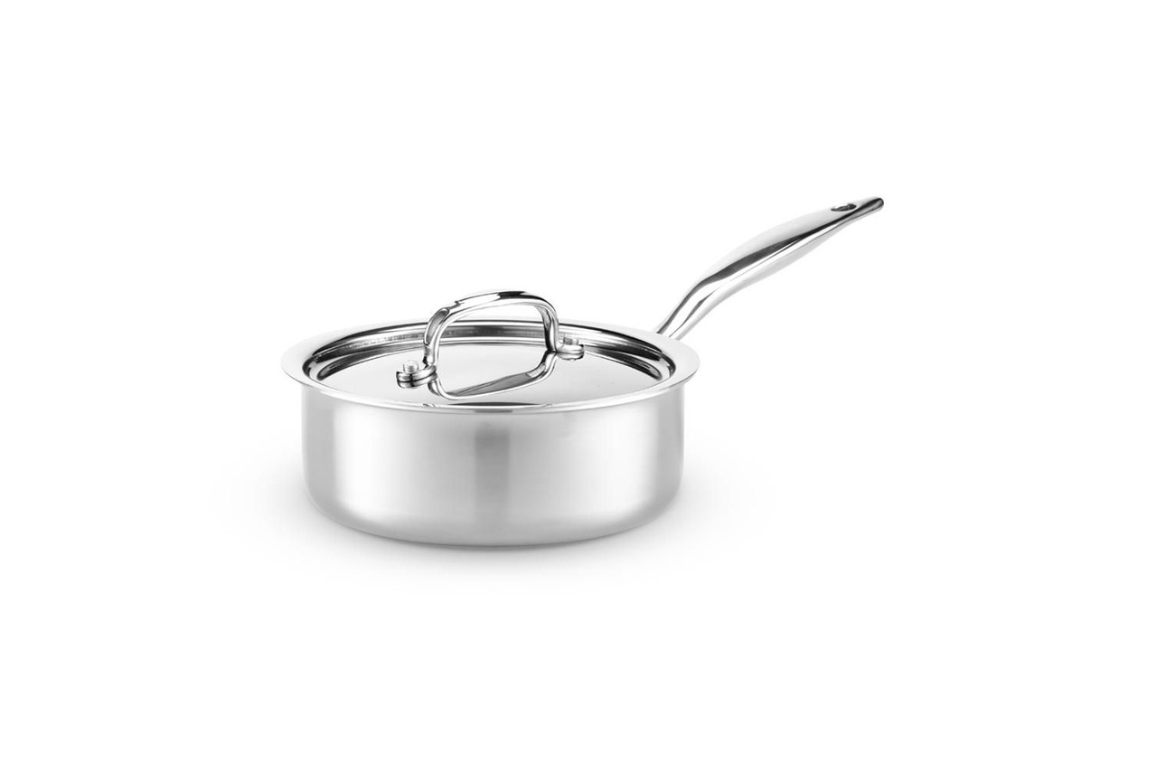 Stainless Steel Sauce Pan - Induction Ready - Round - Silver - 2Qt