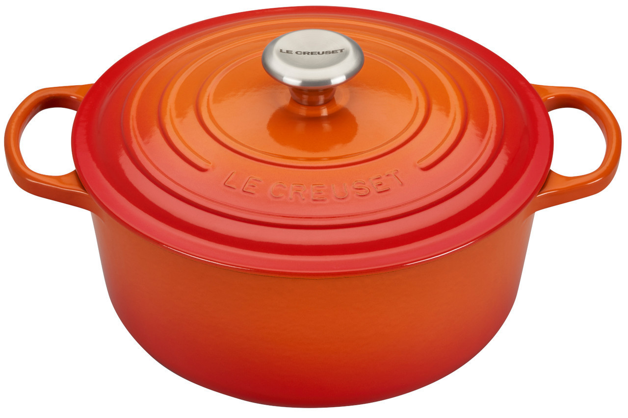 Enamel Coated Dutch Oven with Lid, Red, 9 quart