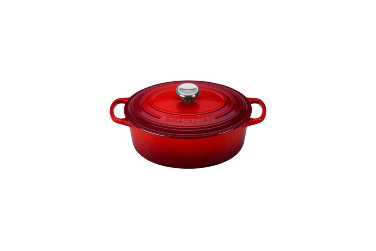 New Staub Cast Iron 4-qt Round Cocotte Dutch Oven, Cerise (Red) Made in  France