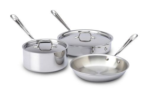 All-Clad d3 Stainless Steel 5 Piece Cookware Set