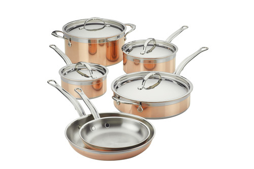 Hestan CopperBond Copper Induction 10 Piece Cookware Set
