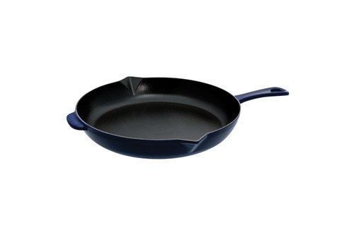 Staub Cast Iron 11-inch Traditional Skillet - Dark Blue, Made in France