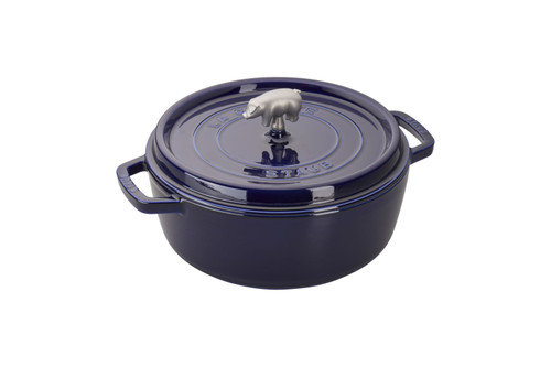 Staub - Cast Iron 9-qt Round Cocotte - Dark Blue