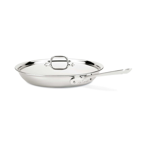 All-Clad Tri Ply stainless 12 inch fry pan with lid