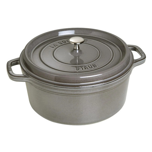 Staub - Cast Iron 7-qt Oval Cocotte - Graphite Grey