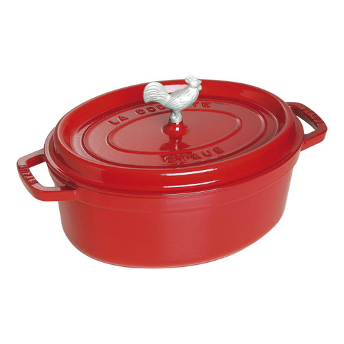 Staub Cast Iron 5.75 qt. Cherry Coq au Vin Cocotte