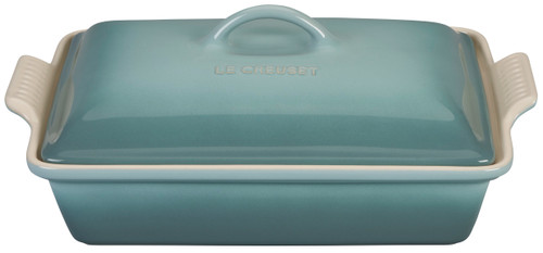 Le Creuset Stoneware Heritage 4 qt. Covered Rectangular Casserole - Sea Salt