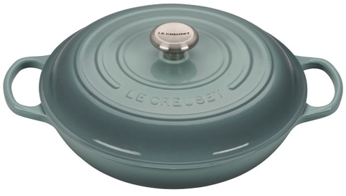 Le Creuset Signature Cast Iron 3.5 qt. Sea Salt Braiser