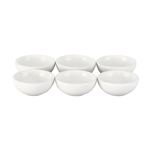 Le Creuset Pinch Bowls, Set of 6 - White