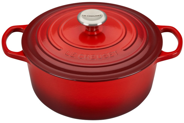 LE CREUSET 15.5 QT GOOSE Pot Cerise Cherry Red Classic Oval Dutch