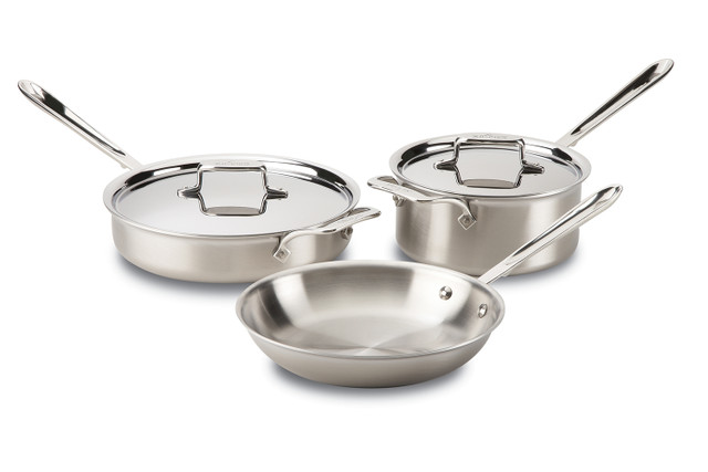 All-Clad D5 Brushed Stainless Steel 10 Piece Cookware Set with Free 4 Piece Lasagna Set