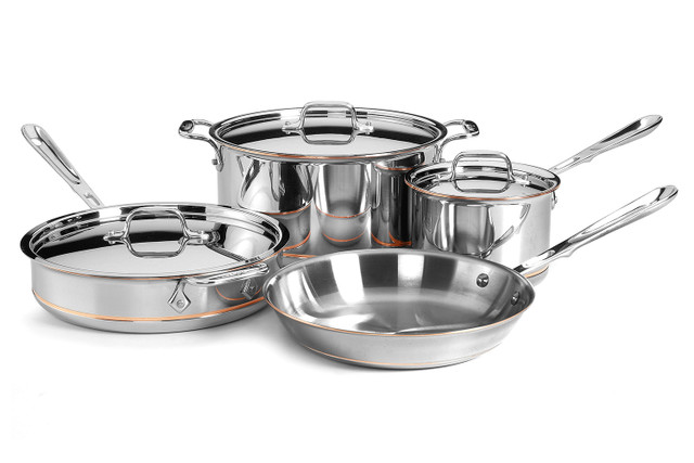 All-Clad D5 Brushed Stainless Steel 10 Piece Cookware Set with Free 4 Piece Lasagna Set