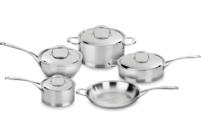 Demeyere Commercial-Quality 5-Ply Stainless Steel Cookware Set, 9-Piece