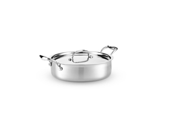 13.5 Stainless Steel French Skillet with Lid, Heritage Steel