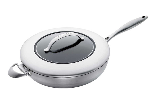 ScanPan Stainless Steel-Aluminum HaptIQ 12.5-Inch Fry Pan