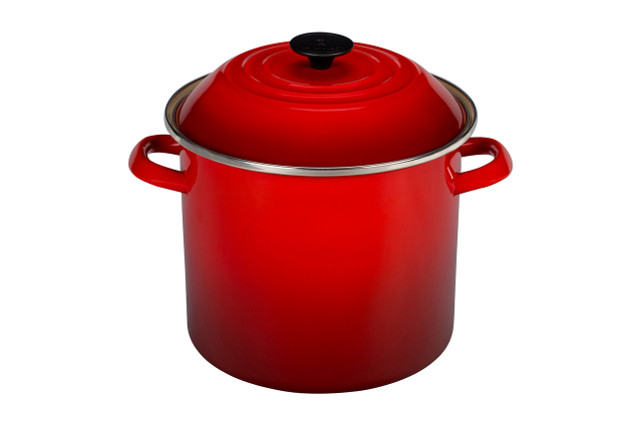 Le Creuset Enameled Stock Pot Red Cherry Cerise 8 QT **SEE