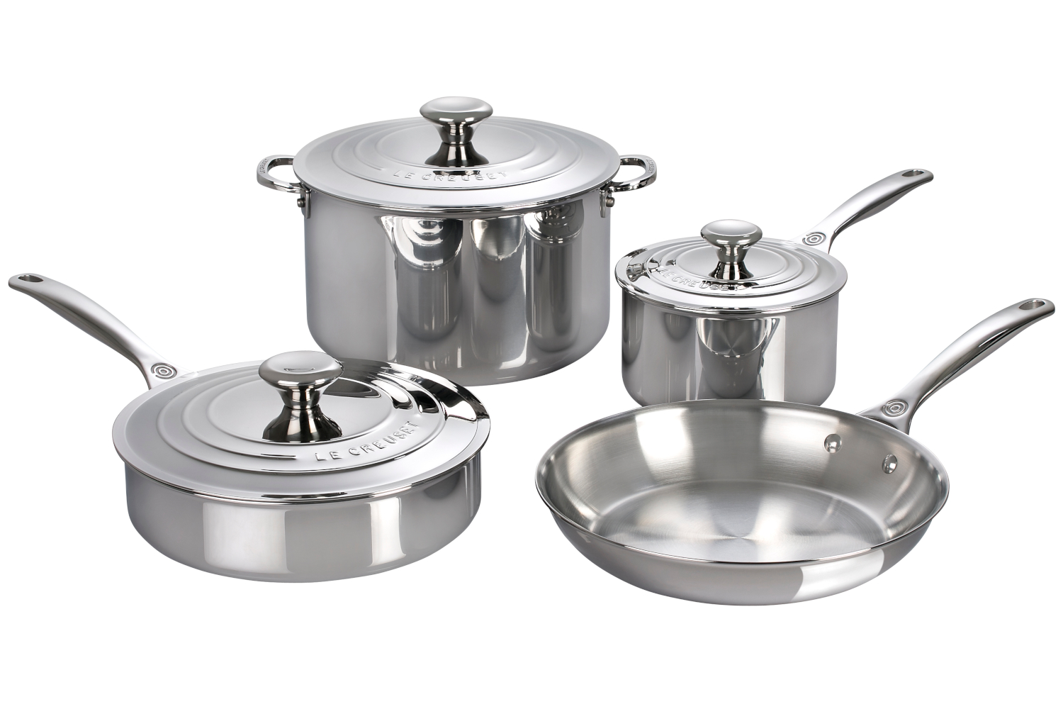 Le Creuset 7 Piece Stainless Steel Cookware Set