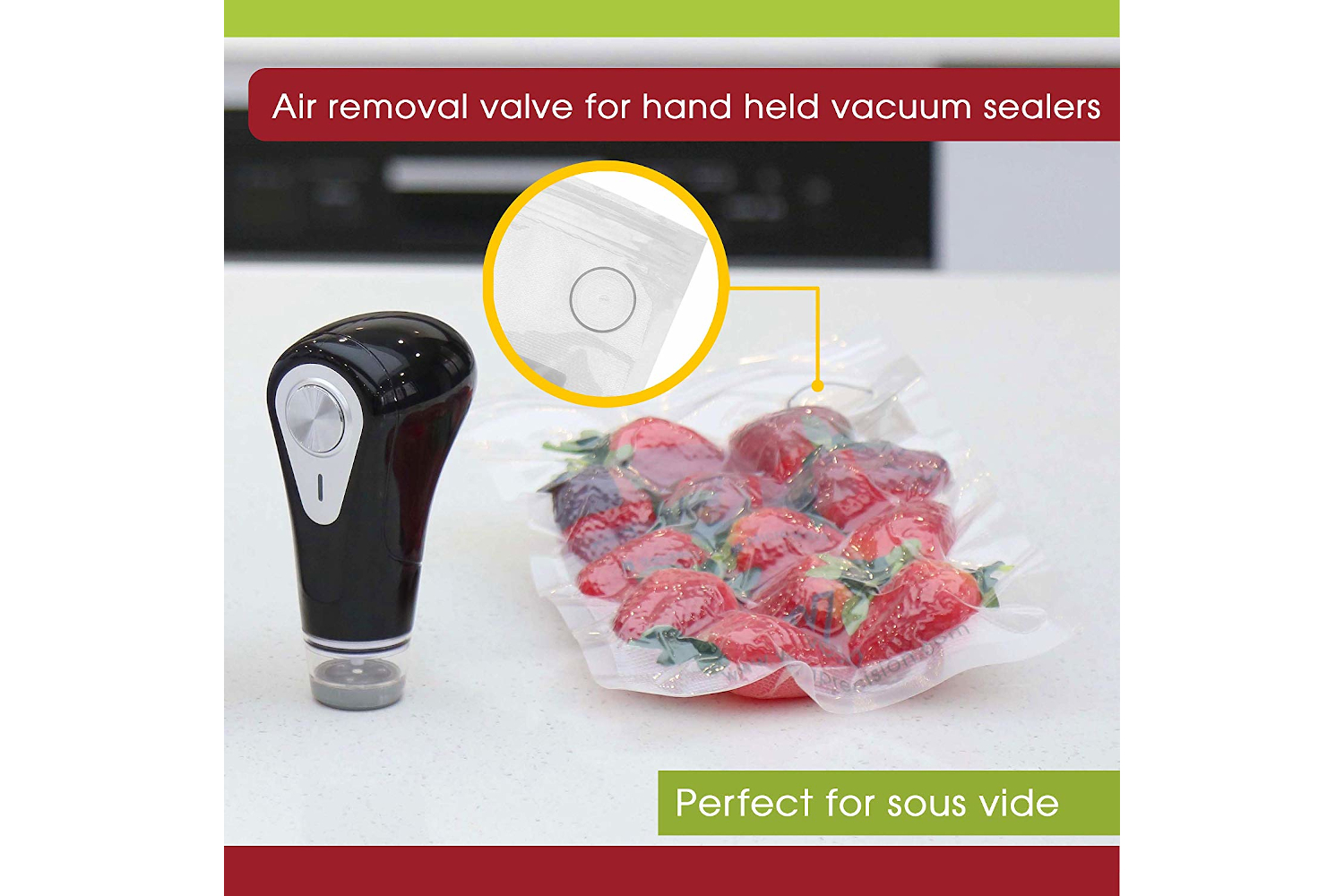 Sous Vide Bags 15pack Reusable Electric Vacuum Food Save Sealer