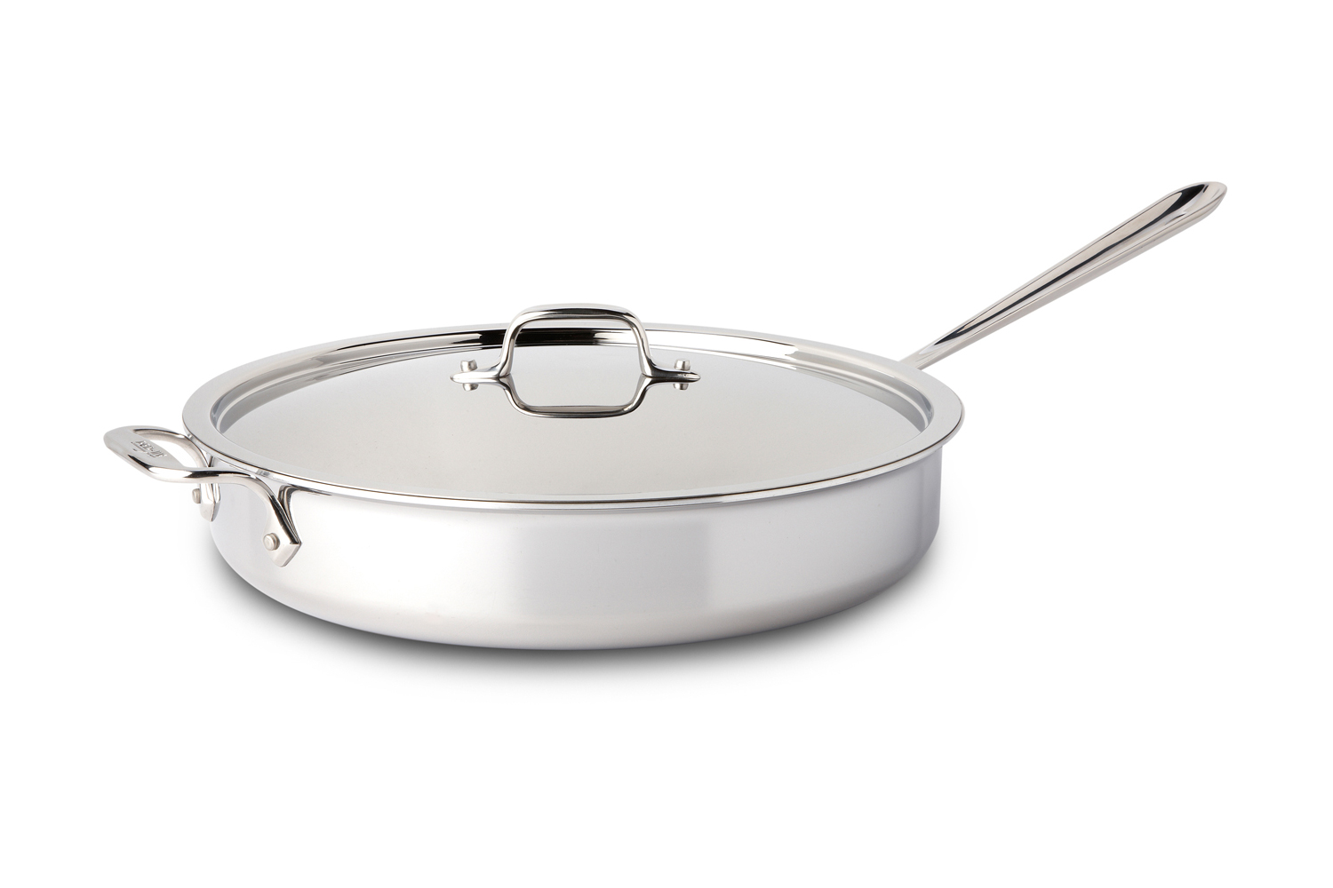 D3 Stainless 3-ply Bonded Cookware, Deep Saute Pan with lid, 6 quart