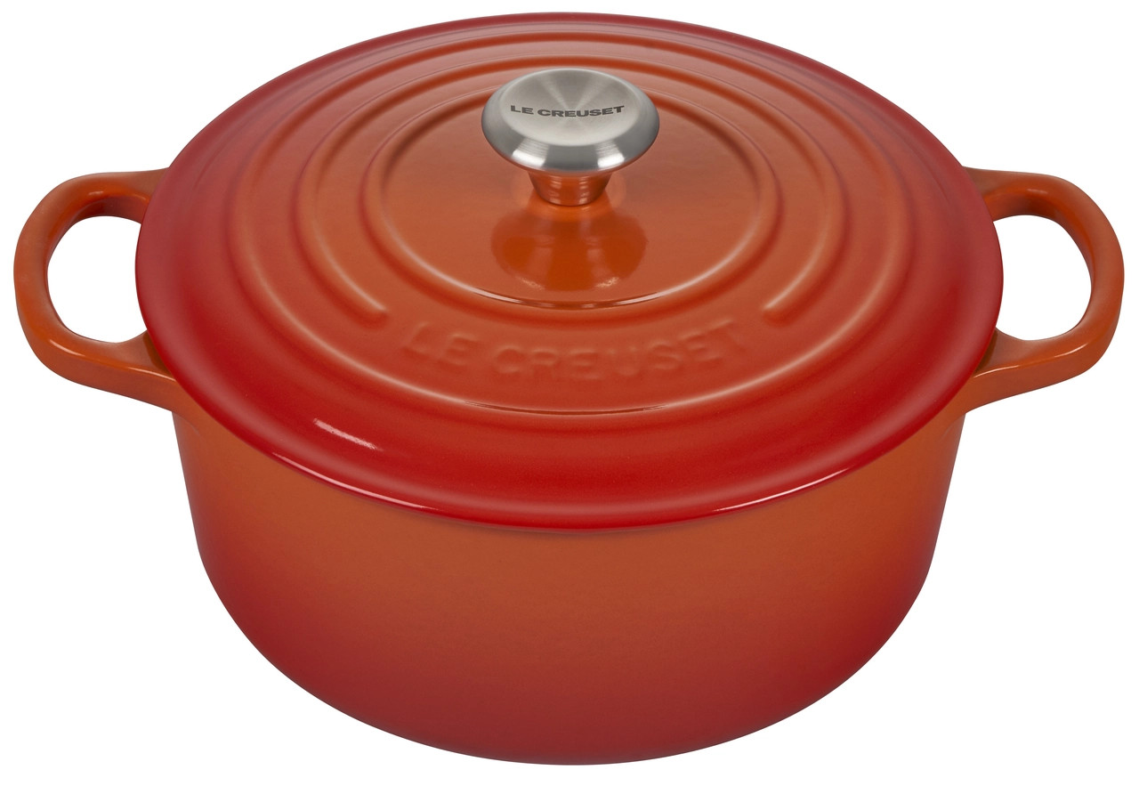 Smeg 5 qt Casserole Dish 9.5 with Lid - Red