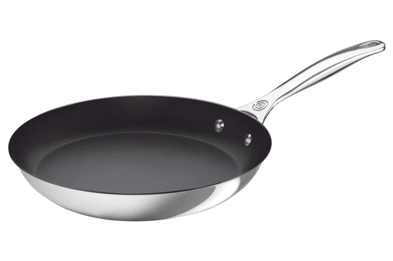  Le Creuset Tri-Ply Stainless Steel 12 Fry Pan Large: Home &  Kitchen