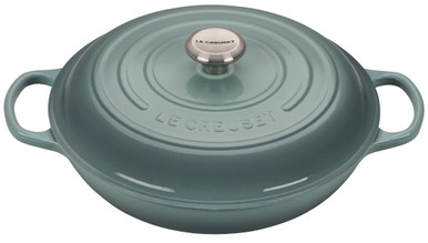 Le Creuset Signature Cast Iron 3.5 qt. Sea Salt Braiser