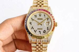 Buy High quality replica iced out moissanite diamonds Rolex Rainbow Datejust with Arabic dial Pick Style from the best trusted, fake clone swiss designer brand watch website Buy High quality replica iced out moissanite diamonds Rolex Rainbow Datejust with Arabic dial Pick Style from the best trusted, fake clone swiss designer brand watch website