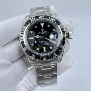 Buy High quality replica Iced out Moissanite Bezel Rolex Submariner Black from the best trusted, fake clone swiss designer brand watch website Buy High quality replica Iced out Moissanite Bezel Rolex Submariner Black from the best trusted, fake clone swiss designer brand watch website