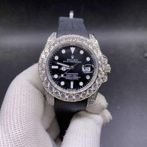 Buy High quality replica Iced Out Moissanite Rolex Submariner with Black rubber strap from the best trusted, fake clone swiss designer brand watch website Buy High quality replica Iced Out Moissanite Rolex Submariner with Black rubber strap from the best trusted, fake clone swiss designer brand watch website